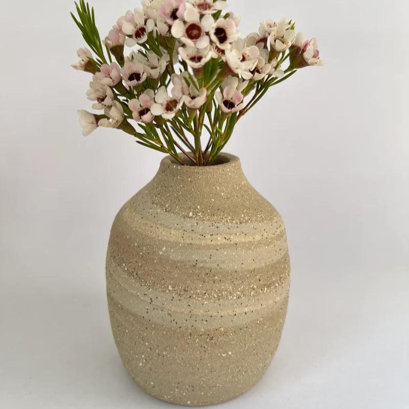 Marbled Stoneware Vase - Available in 8 Styles